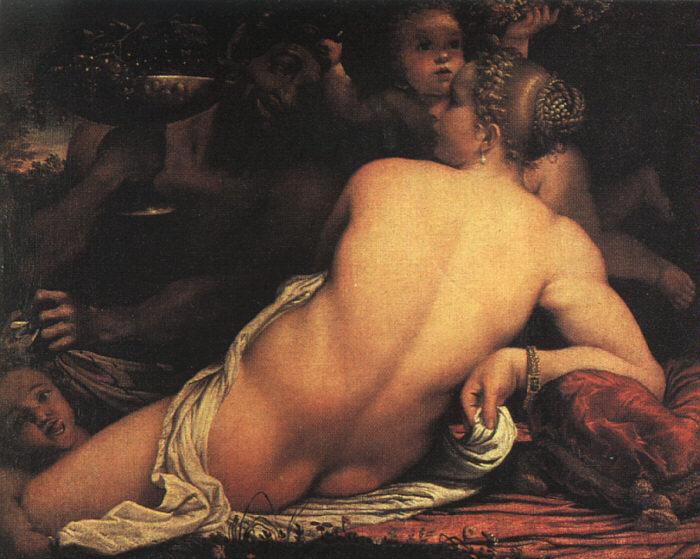 Annibale Carracci Venus with Satyr and Cupid Spain oil painting art